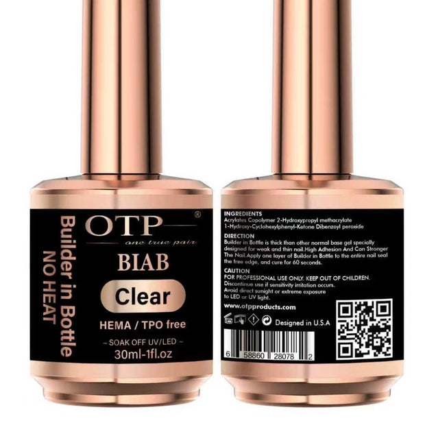 OTP Builder Gel in Bottle 1 oz - HEMA/TPO FREE.  NO HEAT-CLEAR